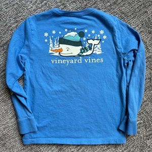 Whale Snowman Glow in the Dark Long Sleeve Tee